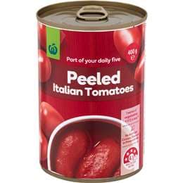 Woolworths Italian Peeled Tomatoes 400g