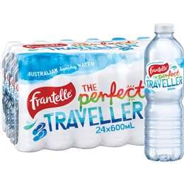 Frantelle Australian Spring Water Bottles 600mL x 24 pack