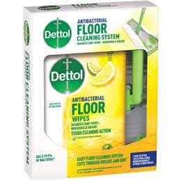 Dettol Antibacterial Floor Mop System With 25 Cleaning Wipes each