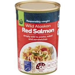 Woolworths Wild Alaskan Red Salmon 415g
