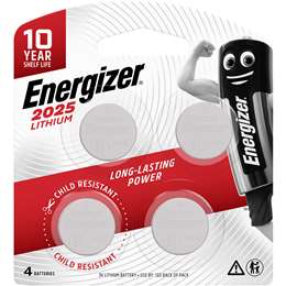 Energizer 2025 CR2025 Lithium Coin Battery 4 pack