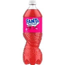 Fanta Raspberry Zero Sugar Soft Drink Bottles 1.25L