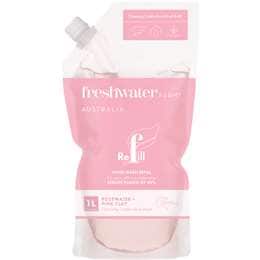 Freshwater Farm Australia Rosewater + Pink Clay Hand Wash Refill Pouch 1L