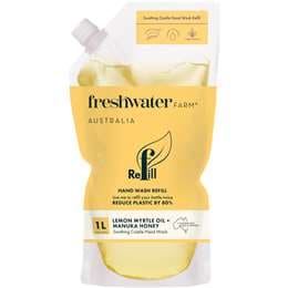 Freshwater Farm Australia Lemon Myrtle Manuka Honey Hand Wash Refill Pouch 1L