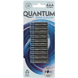 Quantum Super Alkaline AAA Batteries 10 pack