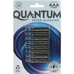 Quantum Super Alkaline AAA Batteries 16 pack