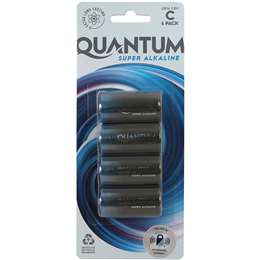 Quantum Super Alkaline C Batteries 4 pack