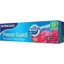 Hercules Freezer Guard Resealable Bags Large 15 pack