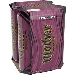 Mother Lava Guava Energy Drink Cans 500mL x 4 pack