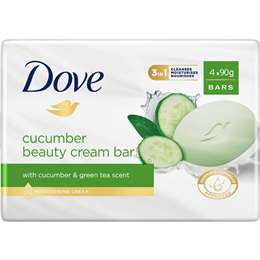 Dove Beauty Cream Bar Cucumber 90g x 4 pack