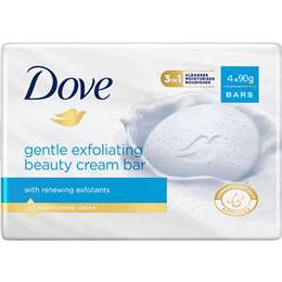 Dove Beauty Bar Gentle Exfoliating 90g x 4 pack