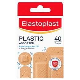 Elastoplast Water Resistant Plastic Plasters Assorted 40 pack