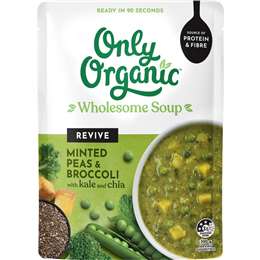 Only Organic Revive Soup Minted Peas Broccoli Kale & Chia 320g