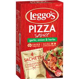Leggo's Pizza Sauce Double Concentrate Garlic Onion & Herbs Sachet 50g x 4 pack
