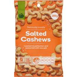 Woolworths Salted Cashews 200g