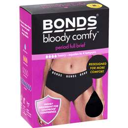Bonds Bloody Comfy Heavy Full Brief Period Underwear Size 20 each