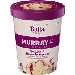 Bulla Murray St Vanilla & Boysenberry Swirl Ice Cream 1L