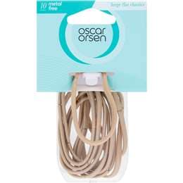 Oscar Orsen Large Flat Hair Elastics Blonde 10 pack