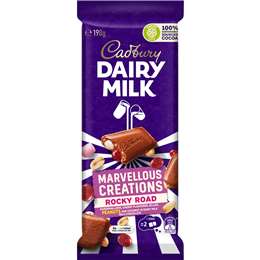 Cadbury Dairy Milk Marvellous Creation Rocky Road Chocolate Block 190g