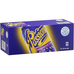 Passiona Passionfruit Soft Drink Cans 375mL x 10 pack