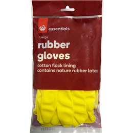 Woolworths Essentials Rubber Gloves Large 2 pack