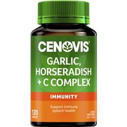 Cenovis Garlic Horseradish + Vitamin C Complex For Immune Support 120 pack