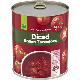 Woolworths Diced Italian Tomatoes 800g
