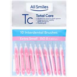 All Smiles Total Care Interdental Brushes Extra Small 10 pack