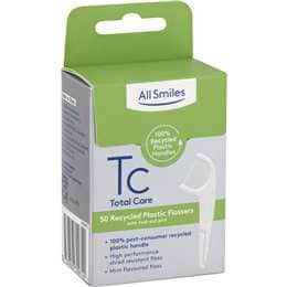All Smiles Total Care Recycled Plastic Flossers 50 pack