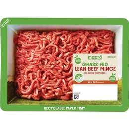 Macro Grass Fed Lean Beef Mince 500g