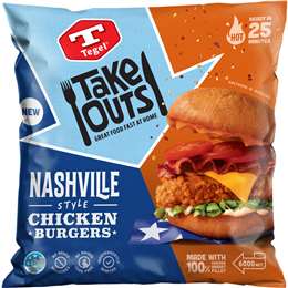Tegel Take Outs Nashville Style Chicken Burgers 600g