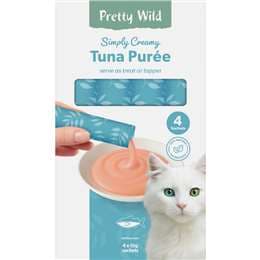 Pretty Wild Creamy Tuna Puree Cat Treats 15g x 4 pack