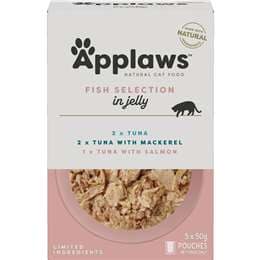 Applaws Pouches Fish Selection In Jelly Wet Cat Food 50g x 5 pack