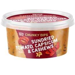 Simply Delish Chunky Dip Sundried Tomato Capsicum & Cashew 150g