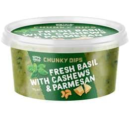 Simply Delish Chunky Dip Fresh Basil With Cashews & Parmesan 150g