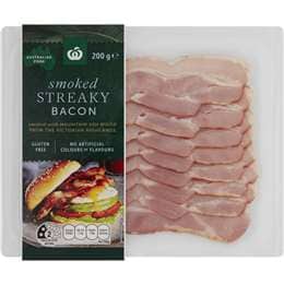 Woolworths Smoked Australian Streaky Bacon 200g
