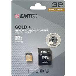 Emtec Gold Memory Card & Adapter 32GB each