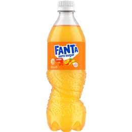 Fanta Orange Zero Sugar Soft Drink Bottles 600mL