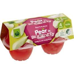Woolworths Pear In Raspberry Flavoured Jelly 120g x 4 pack
