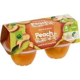 Woolworths Peach In Mango Flavoured Jelly 4 pack