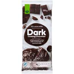Woolworths Cooking Chocolate Dark 200g