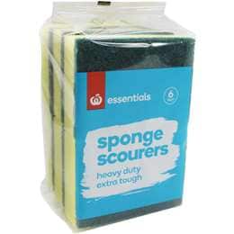 Woolworths Essentials Sponge Scourer 6 pack