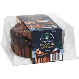 Woolworths Happy Birthday Chocolate Drip Cake 1.4kg