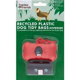 Frankie & Friends Recycled Plastic Dog Tidy Bags With Dispenser 2 x 20 pack