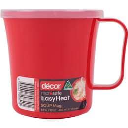 Decor Microsafe Easy Heat Soup Mug 450mL each