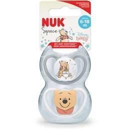 Nuk Winnie The Pooh Space Soother 6-18 Months 2 pack