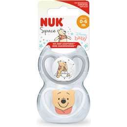 Nuk Winnie The Pooh Space Soother 0-6 Months 2 pack