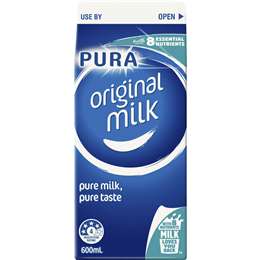Pura Full Cream Milk 600mL