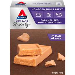 Atkins Endulge Caramelised White Chocolate Low Carb Bar 5 pack