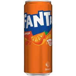 Fanta Orange Soft Drink Can 250mL